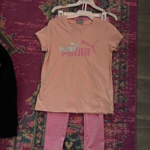 Puma Kids Pajama Set - Peach and Pink